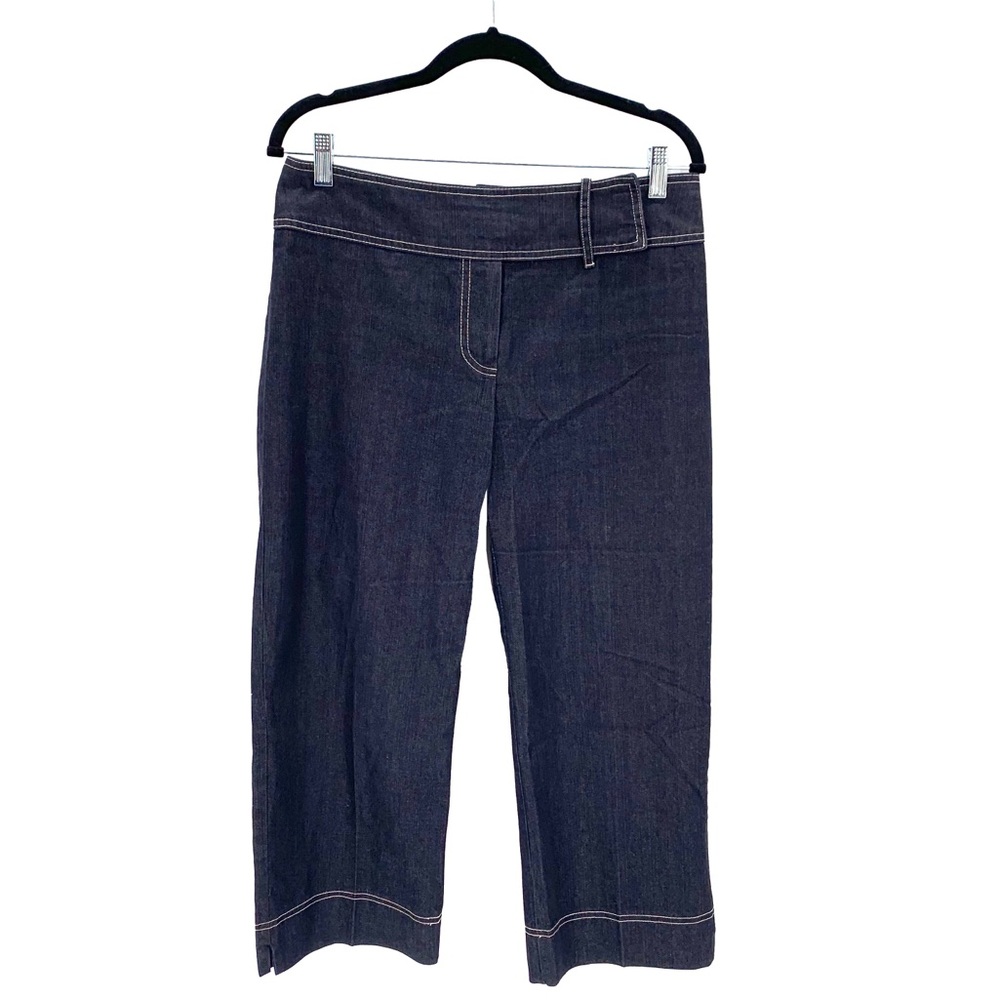 Clio Vintage 80’s High 10” Rise Dark Wash Denim Cropped Mom Jeans Size 8